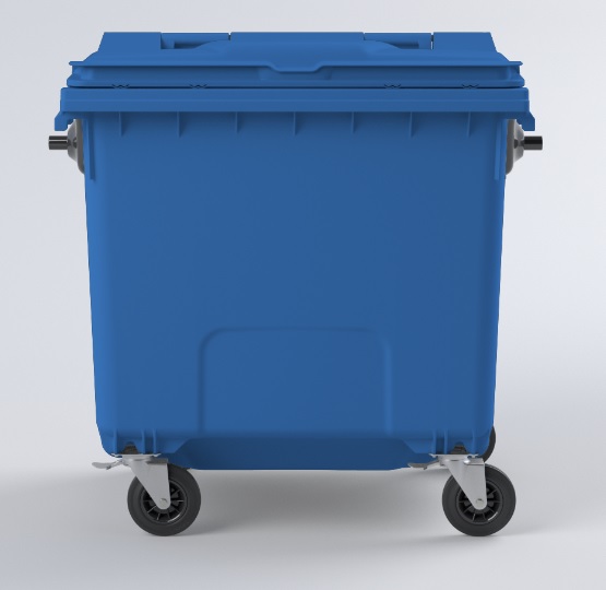 Контейнер для відходів CONTENUR пластиковий 1100 л. EN 840-2 синього кольору